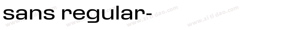 sans regular字体转换